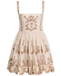 Agua Bendita - Robe Courte Mielero Cauca À Fleurs Brodées - Lyst