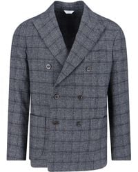 Boglioli - Double-Breasted Checked Blazer - Lyst