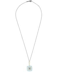 Monica Rich Kosann - Enamel Cushion Sapphire Locket Necklace - Lyst