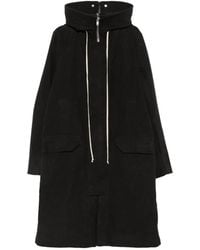 Rick Owens - Drawstring-Hood Zipped Coat - Lyst