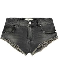 Blumarine - Jeans-Shorts Mit Ösendetail - Lyst