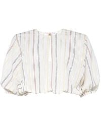 Eres - Eldorado Striped Puff-Sleeve Blouse - Lyst