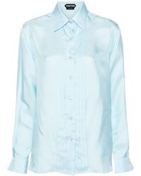 Tom Ford - Pleat-detailing Silk Blend Shirt - Lyst