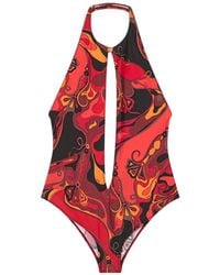 PUCCI - Orchidee-Print Swimsuit - Lyst