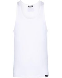 DSquared² - Logo-patch Jersey Tank Top - Lyst