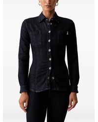 Patrizia Pepe - Fly Logo-Plaque Denim Shirt - Lyst