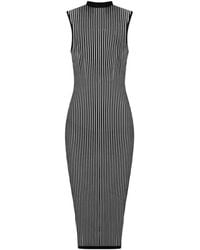 Maison Close - Bande À Part Gestreepte Midi-Jurk - Lyst