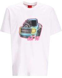 HUGO - Damotoro Cotton T-shirt - Lyst
