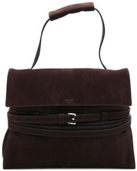 Moschino - Belted Leather Tote Bag - Lyst