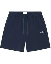 Les Deux - Stan Seersucker Drawstring Swim Shorts - Lyst