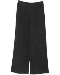 P.A.R.O.S.H. - Fine-Knit Wide-Leg Trousers - Lyst