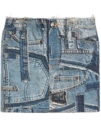 Roberto Cavalli - Patchwork Capsule Collection Mini Skirt - Lyst