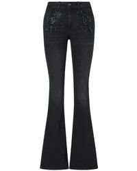Liu Jo - Bootcut Jeans With Rhinestones - Lyst