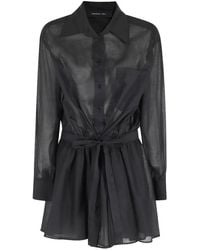 FEDERICA TOSI - Drawstring-Waist Muslin Dress - Lyst