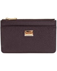 Dolce & Gabbana - Logo-Plaque Grained Leather Card Holder - Lyst