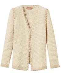 Twinset - Frayed Bouclé Jacket - Lyst