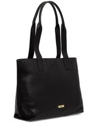 Barbour - Large Alder Grainy-Leather Tote Bag - Lyst