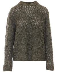 ELEH - Sequin-Embellished Open-Knit Sweater - Lyst