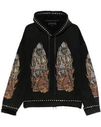 Who Decides War - Stud-Detail Graphic-Print Hoodie - Lyst