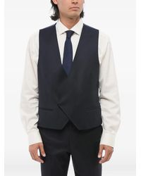 Corneliani - Geometric-Pattern Double-Breasted Waistcoat - Lyst