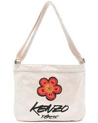 KENZO - Schultertasche Mit Logo-Print - Lyst