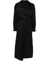 DIESEL - Long-Sleeved Hooded Wrap Dress - Lyst