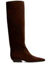 KHAITE - Marfa Suede Leather Boots - Lyst