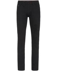 Philipp Plein - Super Straight Jeans Met Draak-Detail - Lyst