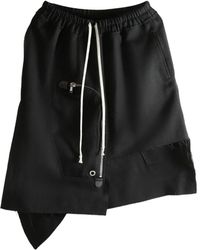 Rick Owens - Dracca Drawstring Asymmetric Mini Skirt - Lyst