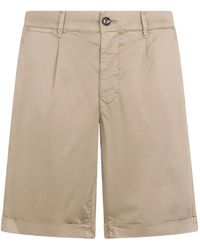 Moorer - Cuffed Pleated Shorts - Lyst