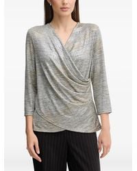 Joseph Ribkoff - V-neck draped blouse - Lyst