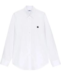 MSGM - Hemd Mit Applikation-Detail - Lyst