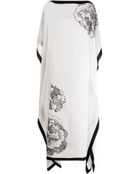 Carine Gilson Floral Print Kaftan - White