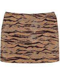 Elisabetta Franchi - Tiger Print Short Skirt - Lyst