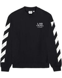 Off-White c/o Virgil Abloh - Diagonal Motif Logo-Print Sweater - Lyst