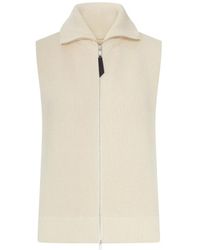 Maison Margiela - Ribbed-Knit Zip-Up Gilet - Lyst