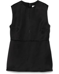 Jil Sander - Top Aus Satin - Lyst