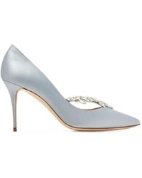 Manolo Blahnik - Nadira Crystal-Embellished Satin Pumps - Lyst