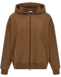 Brunello Cucinelli - Monili-Detail Zip-Up Hoodie - Lyst