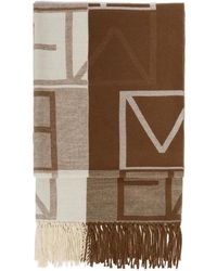 Emme - Foulard Frangé À Logo Imprimé - Lyst