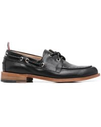 Thom Browne - Grosgrain-Loop Trim Lace-Up Shoes - Lyst