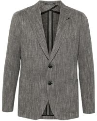 Tagliatore - Brooch-Detail Blazer - Lyst