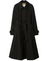 Burberry - Long Gabardine Ellingham Fit-And-Flare Car Coat - Lyst