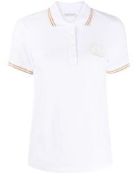 Moncler Logo-patch Polo Top - White