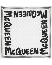 Alexander McQueen - Logo-print Skull-motif Scarf - Lyst