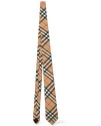 Burberry - Check Wool Cashmere Tie - Lyst