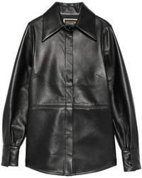 MITILIANE COUTURE - Leather Long-Sleeve Shirt - Lyst