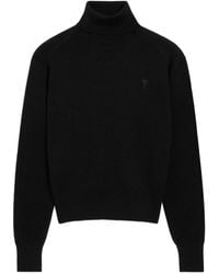Ami Paris - Jersey Ami de Coeur con cuello vuelto - Lyst