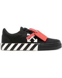 Off-White c/o Virgil Abloh - Low Vulcanized Canvas Sneakers In Black/white - Lyst