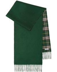 Burberry - Fringed Check Scarf - Unisex - Cashmere - Lyst